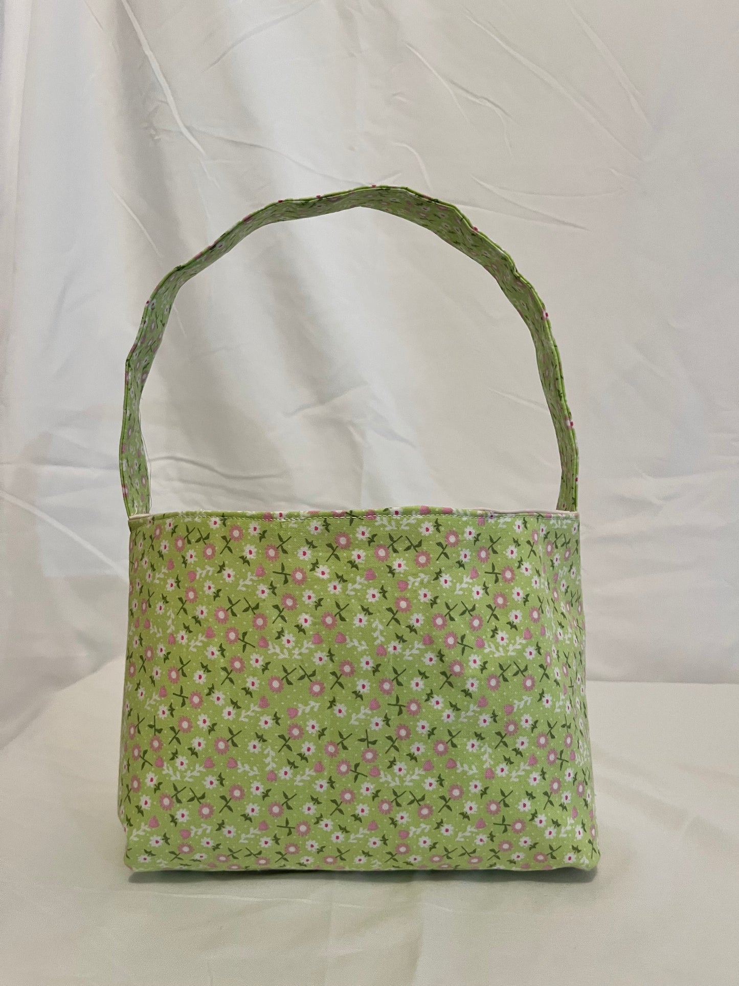 Green Floral Basket