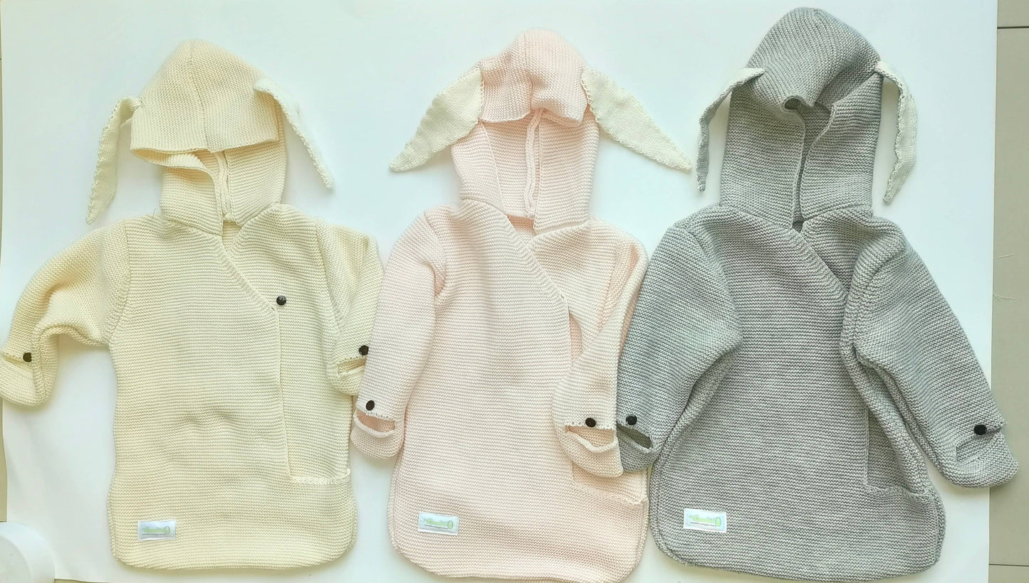 Woombie Bunny Sweaters, 0-3 Months