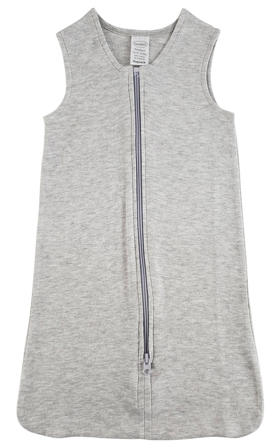 Heather Grey Cotton Napsack Wearable Blanket